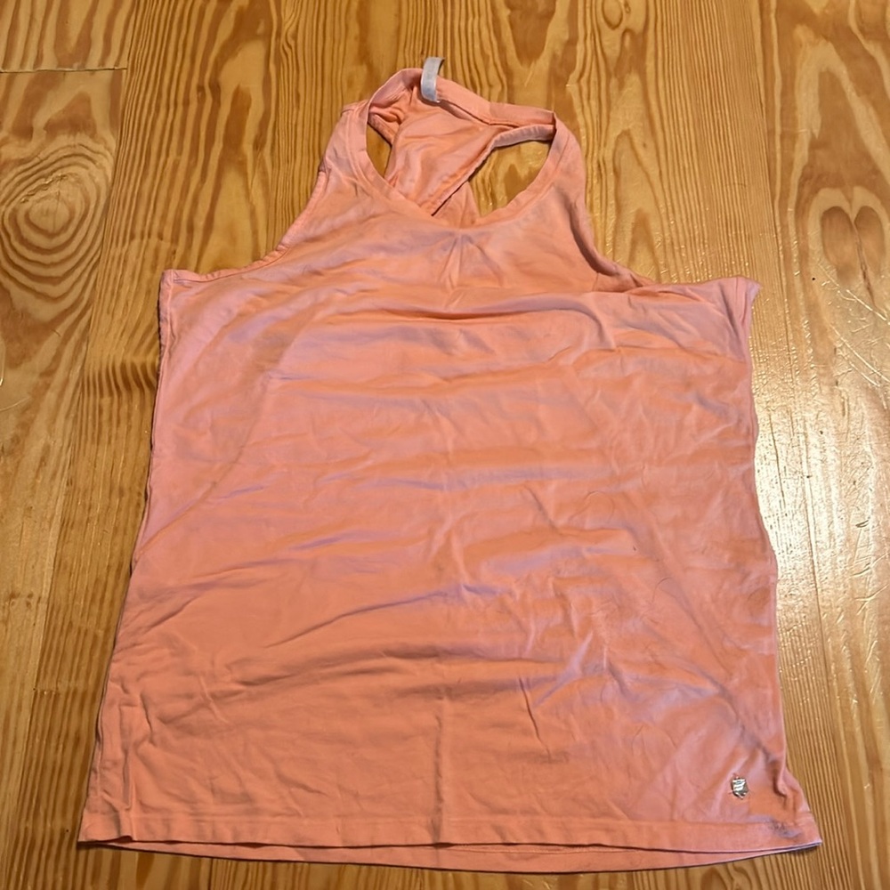 FABLETICS peach open back tank top